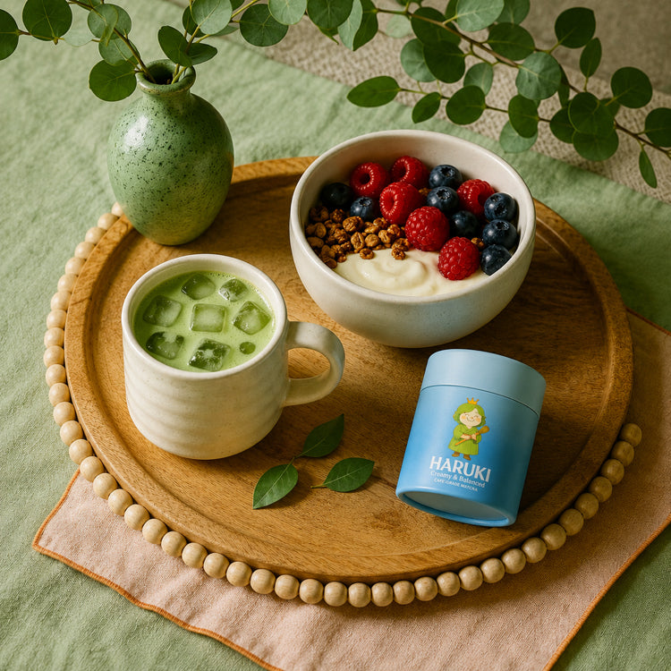 Hakuri creamy and balanced café-grade matcha by Matchasty for lattes, smoothies and baking