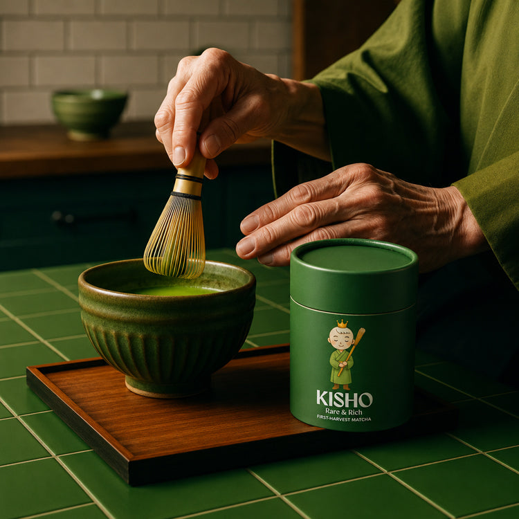 Kisho premium first-harvest ceremonial matcha by Matchasty with naturally sweet and umami-rich flavour