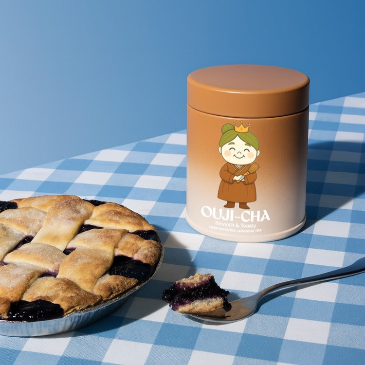 Ouji-cha pie dessert made with Japanese matcha