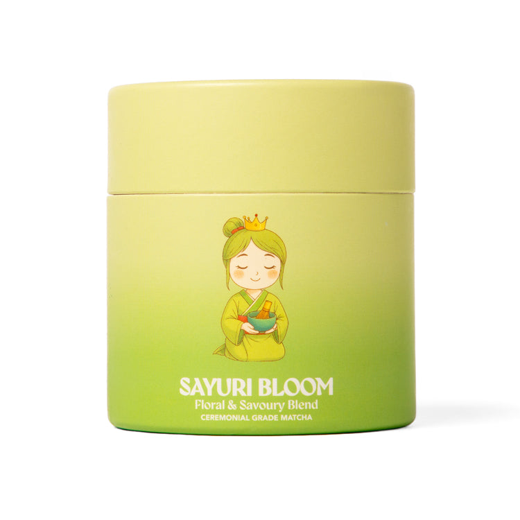 Sayuri Bloom ceremonial matcha pouch ideal for ceremonies, lattes and daily wellness